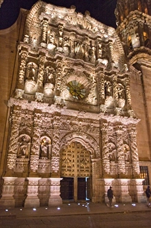 Locality Prints: Mexico, Zacatecas. Zacatecas Cathedral, an elaborately carved red-stone (cantera)