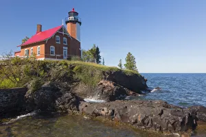 Lake Superior Prints: MI, Keweenaw Peninsula, Eagle Harbor Lighthouse, 1871