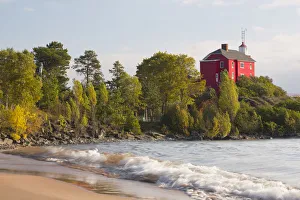 Lake Superior Prints: MI, Marquette, Marquette Harbor Lighthouse, 1865