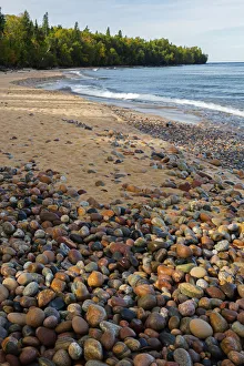 Michigan, Pictured Rocks National Lakeshore, Au Sable Point and Lake Superior