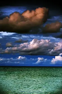 Adventure Prints: Mid-day puffy clouds over the Green ocean (the Sulu Sea) The Philippines