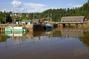 Saint Martin Prints: Mid tide at the Bay of Fundy at St. Martins, New Brunswick, Canada