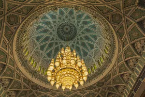 Images Dated 9th March 2021: Middle East, Arabian Peninsula, Oman, Muscat. Chandelier