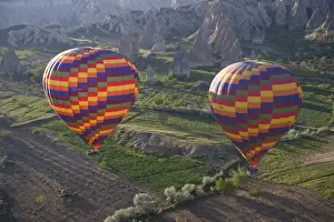 Images Dated 13th May 2007: Middle East central part of Turkey in Cappadocia and hot air ballooning in the early