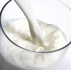 Images Dated 8th March 2007: Milk glass filled