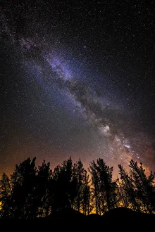 Images Dated 2018 August: The Milky Way over Rose Valley, Los Padres National Forest, California, USA