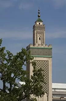Images Dated 6th May 2007: Minaret of the Mosque de Paris, Paris, France