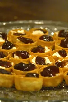 Cheese Prints: Mini bouchees canapees croustades filo tartlets filled with French goat cheese chevre