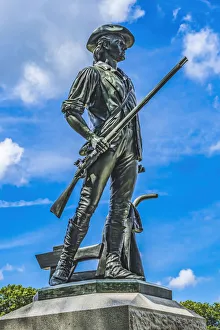 Patriotism Prints: The Minute Man statue, Old North Bridge, Minute Man National Historical Park