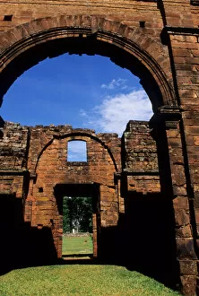 Missiones, Brazil. Derelict ruins of Sao Miguel Jesuit colonial church by Giovanni Battista Primoli