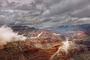 Timeless Prints: Mist and clouds, Grand Canyon National Park, Arizona