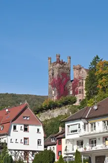 Neckar River Prints: The Mittelburg (Middle Castle) in Neckarsteinach, Germany