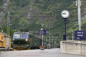 No model release; The Flam Railway - an incredibel train journey from the mountain