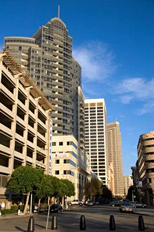 Modern office buildings in San Francisco, California. Variety of architecture styles