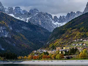 Northern Italy Prints: Molveno at Lago di Molveno in the Brenta Dolomites