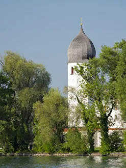 Foothill Prints: Monastery Frauenworth on the island Fraueninsel. Lake Chiemsee in the Chiemgau