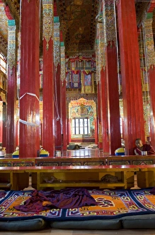 Monk Prints: Monk at Sangpi Luobuling Si Monastery, in town of Xiangcheng, Sichuan Province, china