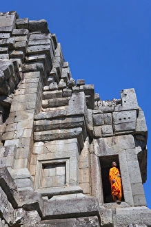 Robe Prints: Monk at Thommanon Temple, UNESCO World Heritage site