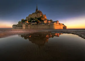 English Channel Prints: Mont Saint-Michel on the Normandy coast of France