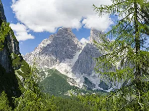 Dolomite Prints: Monte Cristallo in the Dolomites of the Veneto, seen from west