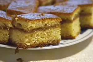 Specialty Prints: Montenegrin food speciality: sweet honey flavoured cake Durovic Jovo Winery