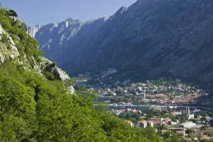 MONTENEGRO, Kotor. Bay of Kotor / Southern Europes Deepest Fjord / Town View
