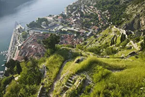 Images Dated 14th May 2007: MONTENEGRO, Kotor Bay / Kotor. View of Old Town Kotor from the towns mountainside