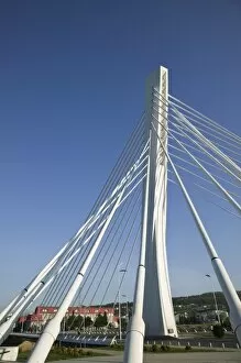 Montenegro, Podgorica, Capital of Montenegro, The Millenium Bridge across the Moraca