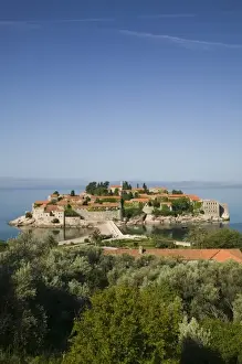 Images Dated 15th May 2007: Montenegro, Sveti Stefan. Coastal Montenegran Resort Island