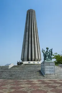 Images Dated 23rd May 2011: Monument in the Imjingak area at the high security border between South and North Korea