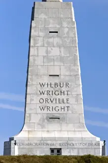 Air Plane Prints: Monument on Killdevil Hill at Kitty Hawk is part of the Wright Brothers National Monument at Manteo