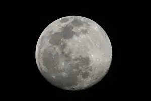 Black And White Prints: Full moon in black and white. Credit as: Arthur Morris / Jaynes Gallery / Danita Delimont
