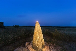 Moonrise Prints: Full moon rises over Standing Rock State Historical Site near Enderlin, North Dakota, USA