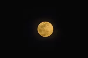 full moon over Scammons Lagoon, Guerrero Negro, Baja California Peninsula, Mexico