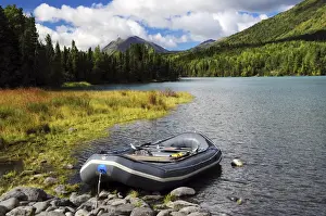Images Dated 8th September 2012: Moored Dingy on Kenai Lake; Kenai Peninsula; Alaska; USA