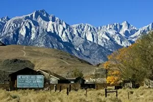 A morning view of Mount Whitney from Lone Pine