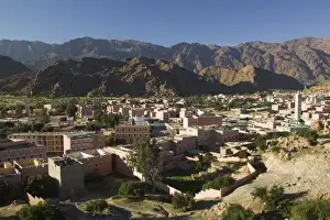 Tafraoute Prints: MOROCCO, Anti Atlas, TAFRAOUTE: Town View / Sunset