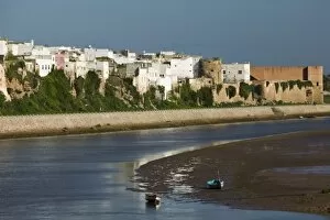 MOROCCO, Atlantic Coast, AZEMMOUR: Town View from Um, er, Rbia River