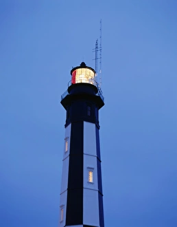 Safety Prints: MOROCCO, Atlantic Coast, CASABLANCA: Pointe d El, Hank Lighthouse