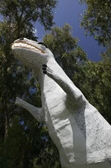 MOROCCO, Atlantic Coast, EL, JADIDA (Area): Dinosaur Park Statue / Resort town of SIDI