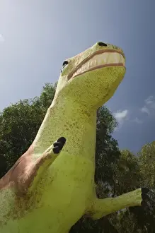 Images Dated 28th March 2006: MOROCCO, Atlantic Coast, EL, JADIDA (Area): Dinosaur Park Statue / Resort town of SIDI