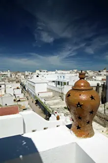 Decorative Prints: MOROCCO, Atlantic Coast, ESSAOUIRA: High Vantage View of Central Essaouira