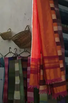 Images Dated 25th March 2006: MOROCCO, Atlantic Coast, ESSAOUIRA: Moroccan Fabrics