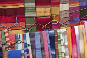 Images Dated 25th March 2006: MOROCCO, Atlantic Coast, ESSAOUIRA: Moroccan Fabrics