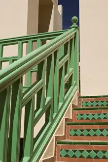 Images Dated 25th March 2006: MOROCCO, Atlantic Coast, ESSAOUIRA: Ryad Mogador Hotel / Detail of Stairs
