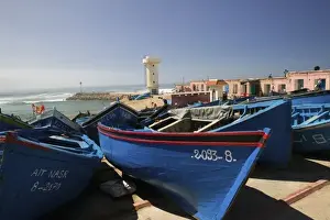 MOROCCO, Atlantic Coast, IMSOUANE: Fishing Village Harbor