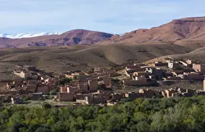 Images Dated 2028: Morocco Atlas Mountains Boulmane Danes village with mountains and old buildings