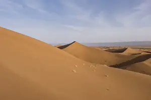 Morocco. Erg Chegaga (or Chigaga) is a Saharan sand dune (approximately 40 km to
