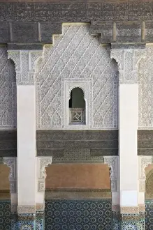 Images Dated 19th March 2006: MOROCCO, MARRAKECH: Ali Ben Youssef Madersa Theological College (b. 1565) Interior Detail