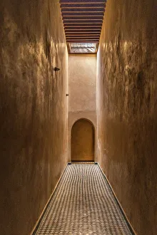 Hallway Prints: Morocco, Marrakech. Bahia Palace detail